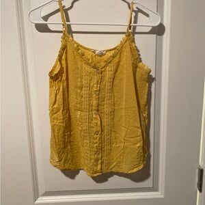 Yellow Button-Down Women's Tank